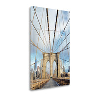 16" Architectural Brooklyn Bridge Gallery Wrap Canvas Wall Art