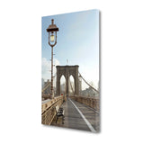 19" Contemporary Photograph of Brooklyn Bridge Gallery Wrap Canvas Wall Art