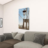 19" Premium Photograph of Brooklyn Bridge Gallery Wrap Canvas Wall Art