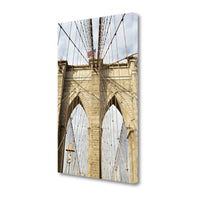 16" Modern and Sleek Architectural Brooklyn Bridge Gallery Wrap Canvas Wall Art