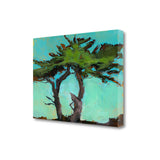 24" Abstract Green Tree 1 Giclee Wrap Canvas Wall Art