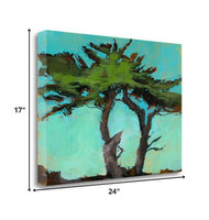 24" Abstract Green Tree 1 Giclee Wrap Canvas Wall Art