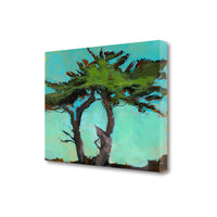 28" Abstract Green Tree 2 Giclee Wrap Canvas Wall Art