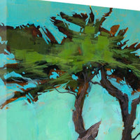 28" Abstract Green Tree 2 Giclee Wrap Canvas Wall Art