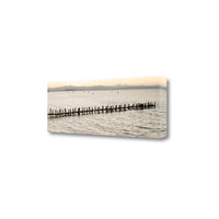 40" Sunset Stretched Vintage Pier Giclee Wrap Canvas Wall Art