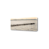 40" Sunset Stretched Vintage Pier Giclee Wrap Canvas Wall Art