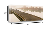 40" Serene Bridge on a Lake Giclee Wrap Canvas Wall Art