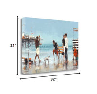 28" Fun at the Beach Canvas Wall Art