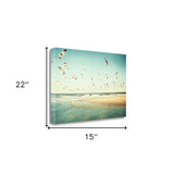 Flying Seagulls Over Water 1 Giclee Wrap Canvas Wall Art