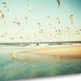 Flying Seagulls Over Water 1 Giclee Wrap Canvas Wall Art