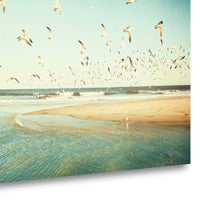 Flying Seagulls Over Water 2 Giclee Wrap Canvas Wall Art