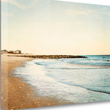 22" Turquoise Backwash Beautiful Coastal Beach Giclee Wrap Canvas Wall Art