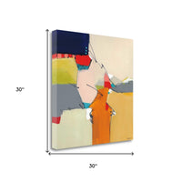 25" Contemporary and Colorful Coastal Print on Gallery Wrap Canvas Wall Art