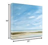 21" Empty Beach on a Bright Sunny Day Giclee Wrap Canvas Wall Art