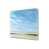 21" Empty Beach on a Bright Sunny Day Giclee Wrap Canvas Wall Art