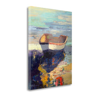 18" Artistic Fishing Boat on Water Gallery Wrap Canvas Wall Art