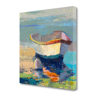 20" Artistic Rowboat on a Lake Gallery Wrap Canvas Wall Art