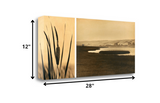 28" By the Water Sepia Tone Giclee Wrap Canvas Wall Art