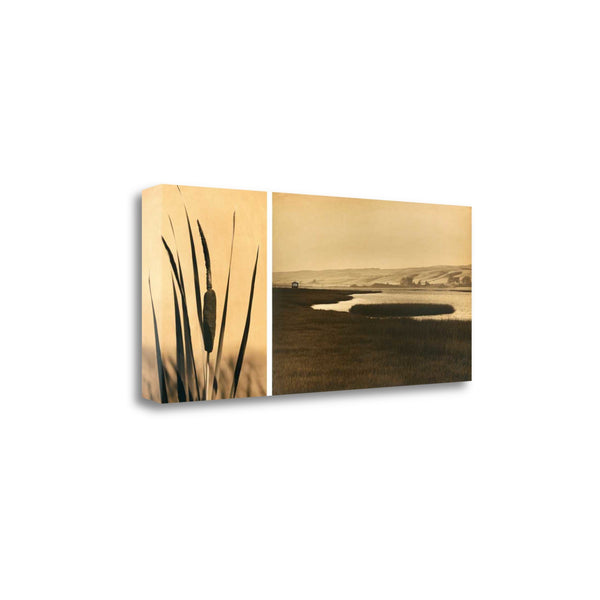 32" By the Water Sepia Tone Giclee Wrap Canvas Wall Art