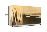 32" By the Water Sepia Tone Giclee Wrap Canvas Wall Art