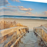 29" Beach Boardwalk to the Ocean Giclee Wrap Canvas Wall Art