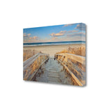 29" Beach Boardwalk to the Ocean Giclee Wrap Canvas Wall Art