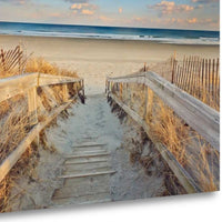 29" Beach Boardwalk to the Ocean Giclee Wrap Canvas Wall Art