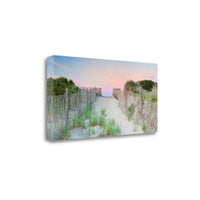 29" Beach Entrance with Pink Sunset 1 Giclee Wrap Canvas Wall Art