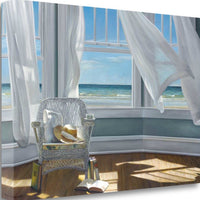 Reading Spot With Beach View 1 Giclee Wrap Canvas Wall Art