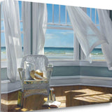 Reading Spot With Beach View 1 Giclee Wrap Canvas Wall Art