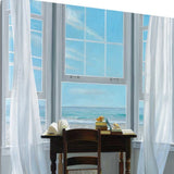 20" Desk with Ocean View 1 Giclee Wrap Canvas Wall Art