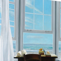 20" Desk with Ocean View 1 Giclee Wrap Canvas Wall Art