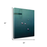 20" Little Boat Lanterns in Water Giclee Wrap Canvas Wall Art
