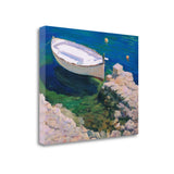 24" Coastal Style Boat in the Water Gallery Wrap Canvas Wall Art