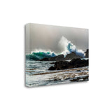 24" Dramatic Crashing Wave Giclee Wrap Canvas Wall Art