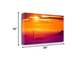 28" Gorgeous Sunset View Giclee Canvas Wall Art