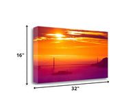 32" Gorgeous Sunset View Giclee Canvas Wall Art