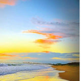 18" Bright Orange Sunset Giclee Print on Gallery Wrap Canvas Wall Art
