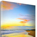 18" Bright Orange Sunset Giclee Print on Gallery Wrap Canvas Wall Art