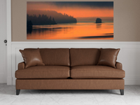 Orange Sunset on Lake 1 Giclee Wrap Canvas Wall Art