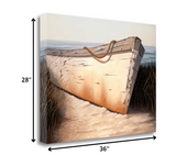 27" Old Fishing Boat On White Sands Giclee Wrap Canvas Wall Art