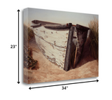 29" Vintage Fishing Single White Boat Giclee Wrap Canvas Wall Art