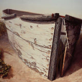 29" Vintage Fishing Single White Boat Giclee Wrap Canvas Wall Art