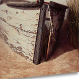 29" Vintage Fishing Single White Boat Giclee Wrap Canvas Wall Art