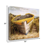 27" Old Rugged Fishing Boat Giclee Wrap Canvas Wall Art