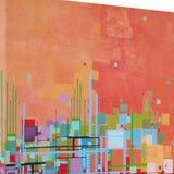 24" Vibrant Geometric Summer Giclee Print on Gallery Wrap Canvas Wall Art