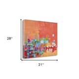 40" Vibrant Geometric Summer Giclee Print on Gallery Wrap Canvas Wall Art