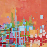 40" Vibrant Geometric Summer Giclee Print on Gallery Wrap Canvas Wall Art