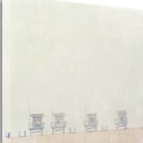 Four Lifeguard Stands 2 Giclee Wrap Canvas Wall Art