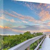 24" Picturesque Sunset Beach View Giclee Wrap Canvas Wall Art